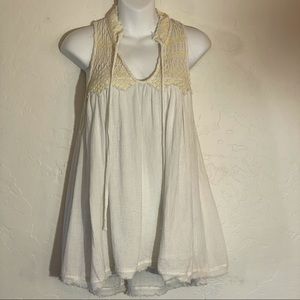Free People Cream Tunic